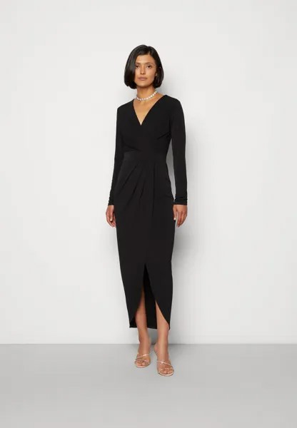 Платье из джерси Bina Pleat Maxi Dress WAL G, черное