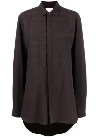 Bottega Veneta длинная рубашка с дутой вставкой