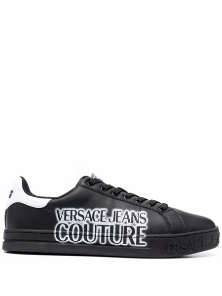 Versace Jeans Couture кеды с логотипом, черный