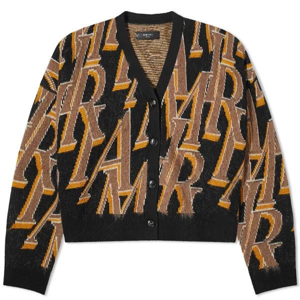 Кардиган Amiri All Over Logo, черный