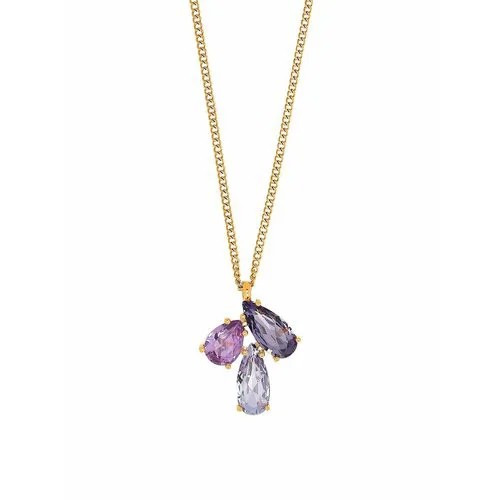 Колье DYRBERG/KERN, кристаллы Swarovski, фиолетовый, желтый