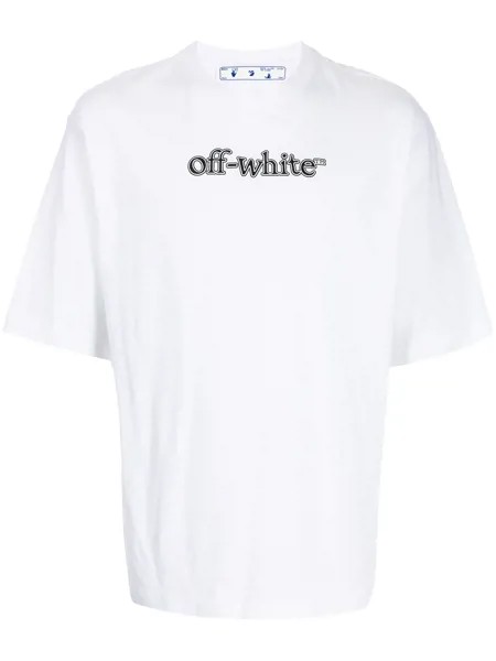 Off-White logo-print drop-shoulder T-shirt
