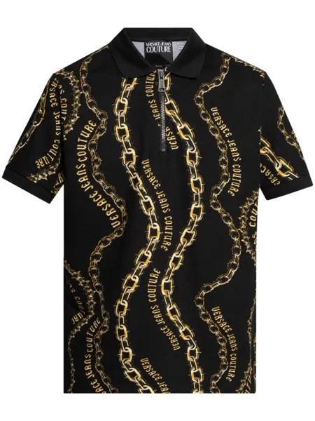 Versace Jeans Couture рубашка-поло Chain Couture, черный