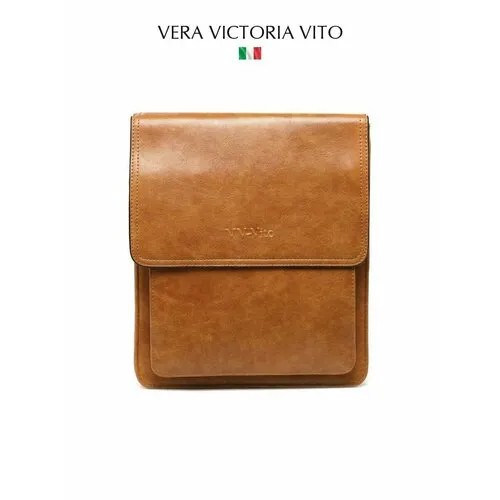 Сумка планшет Vera Victoria Vito, фактура гладкая, коричневый