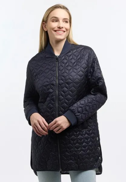 Стеганая куртка Barbara Lebek, без капюшона, на двусторонней молнии, цвет морской волны