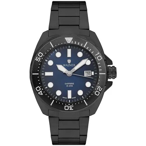 Наручные часы WAINER WA.10921-D, черный, синий