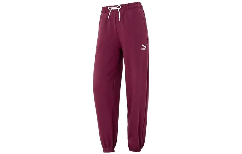 Трикотажные спортивные штаны женские красные Puma