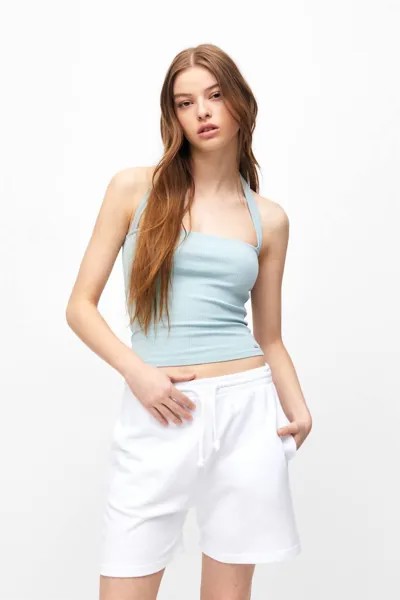 Базовые шорты-бермуды Pull&Bear, белый