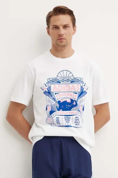 Футболка Street 4 из хлопка adidas Originals, белый