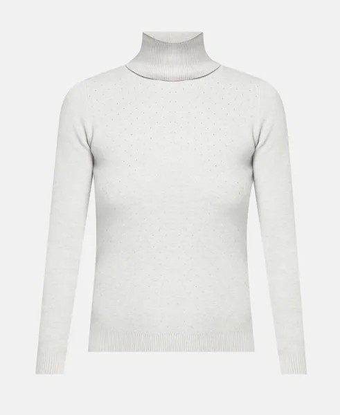 Пуловер с высоким воротником Apart, светло-серый