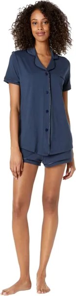 Пижамный комплект Cosabella Bella Short Sleeve Top Boxer Set, цвет Navy/Navy