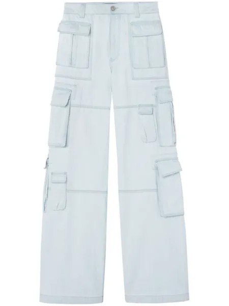 Versace широкие джинсы карго, синий