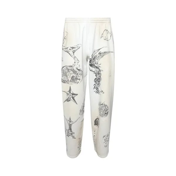 Спортивные брюки Balenciaga Baggy Sweatpants, цвет Off White/Black