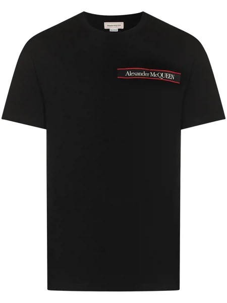 Alexander McQueen футболка с нашивкой-логотипом