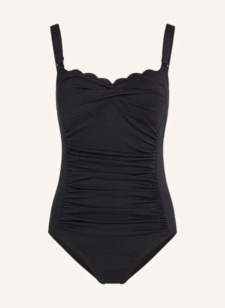 Купальник в форме гребешка Hunkemöller, черный