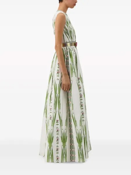 Giambattista Valli платье макси Jardin du Cap с цветочным принтом, белый