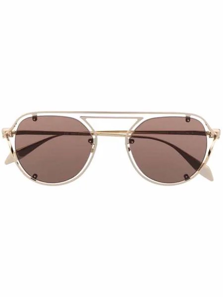 Alexander McQueen солнцезащитные очки-авиаторы