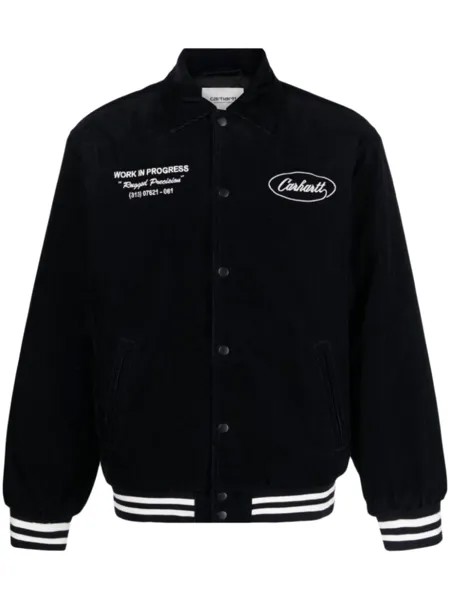 Вельветовый бомбер Rugged Letterman Carhartt WIP, синий