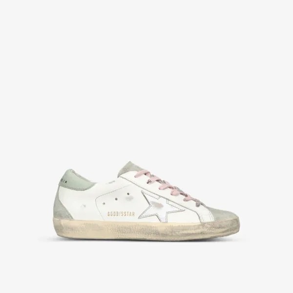 Кожаные низкие кеды Superstar 82379 с логотипом Golden Goose, белый