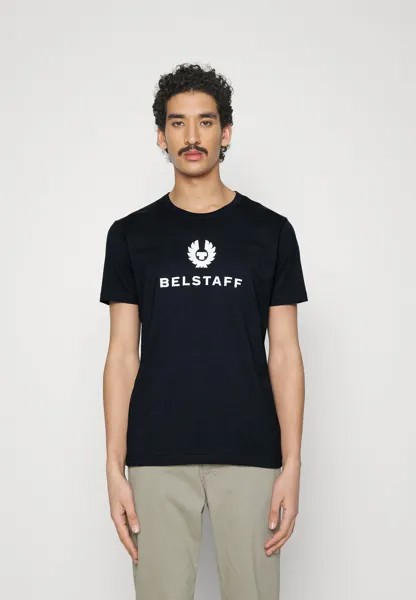 Футболка с принтом SIGNATURE Belstaff, темные чернила