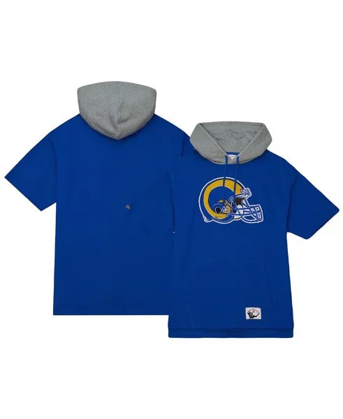 Мужская толстовка с короткими рукавами Royal Los Angeles Rams Postgame Mitchell & Ness