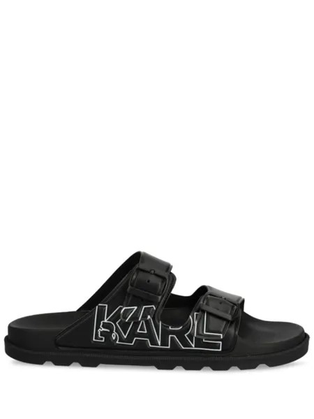 Karl Lagerfeld шлепанцы с логотипом, черный
