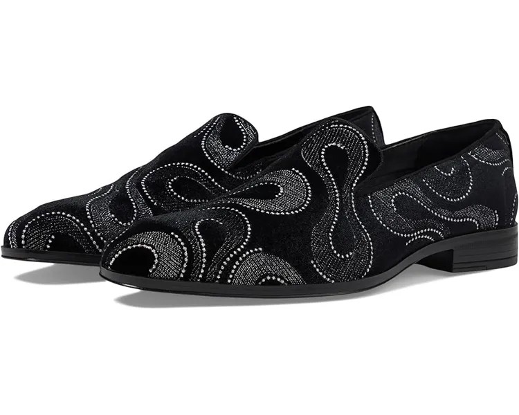 Оксфорды Stacy Adams Swainson Embroidered Slip-On Loafer, черный