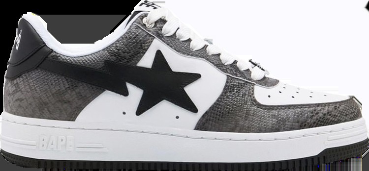 Кроссовки Bapesta Black Snakeskin, серый