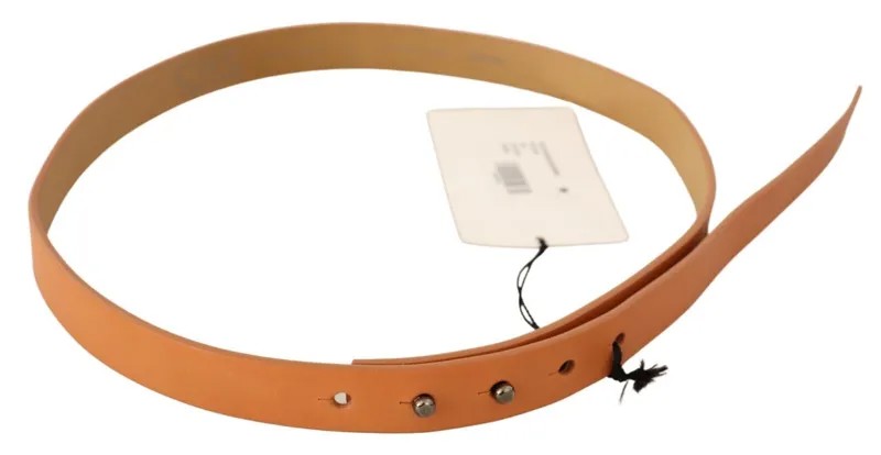 Костюмный национальный ремень CNC Оранжевый кожаный серебряная застежка s.85cm / 34in $150