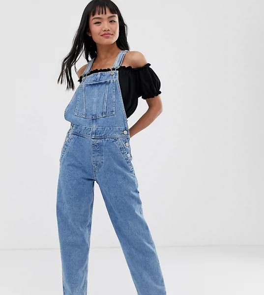 Синий джинсовый комбинезон ASOS DESIGN Petite