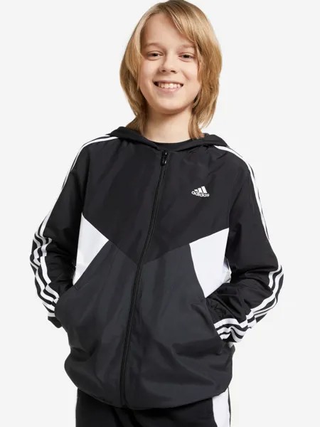 Ветровка для мальчиков adidas Colorblock, Черный