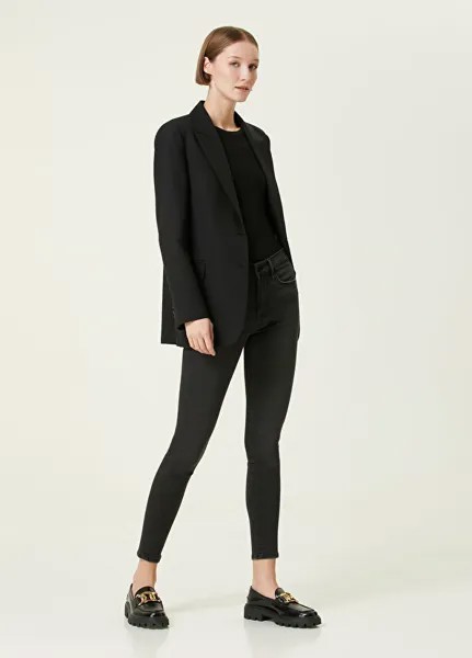 Черные джинсовые брюки скинни le high Frame Denim