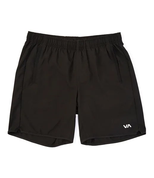 RVCA VA Sport Yogger LV Эластичная накидка 17 Однотонные спортивные шорты с внешним швом, черный