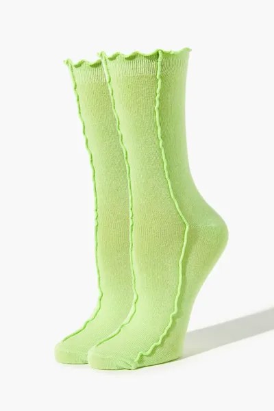 Носки со швами салатового цвета Forever 21, зеленый