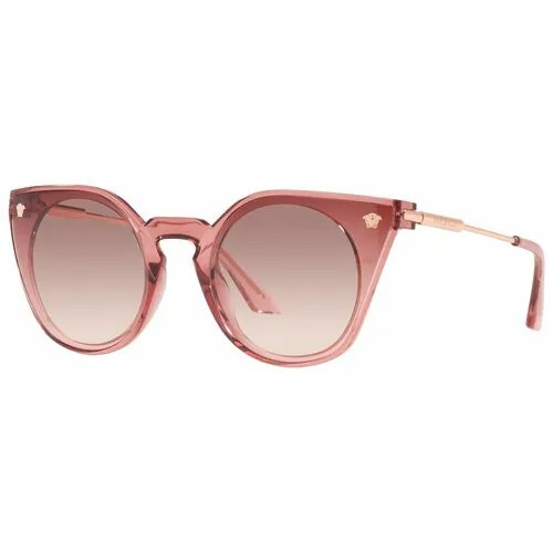 Солнцезащитные очки Versace, панто, оправа: пластик, градиентные, для женщин, розовый