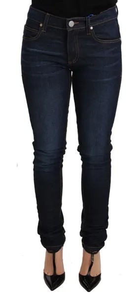 VERSACE JEANS COUTURE Джинсы Темно-синие хлопковые джинсы скинни с низкой талией s. W36 $300