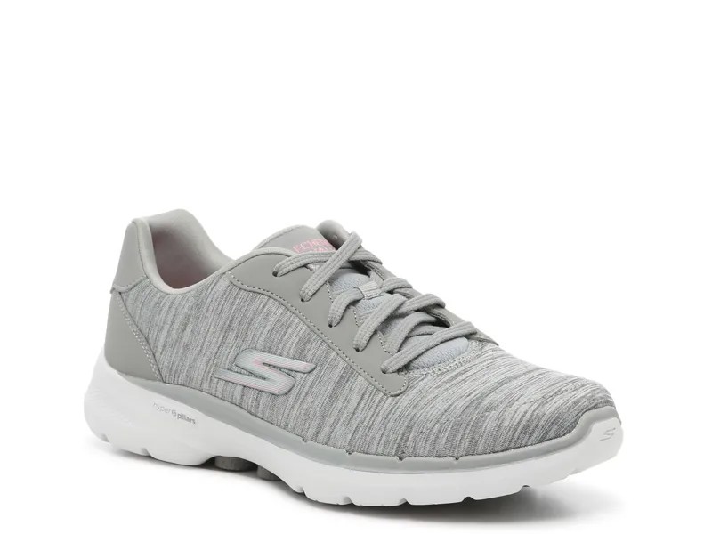 Кроссовки Skechers GOwalk 6 Bold Knight с круглым носком, серый