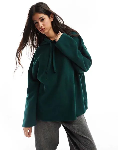 ASOS DESIGN – супермягкая темно-зеленая толстовка оверсайз, входит в комплект