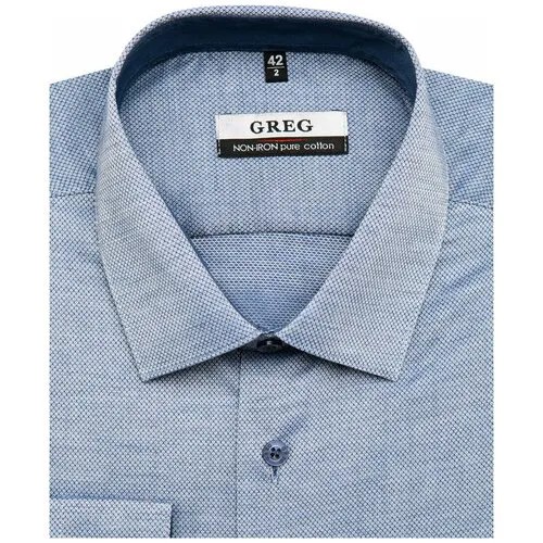 Рубашка GREG, размер 174-184/38, синий
