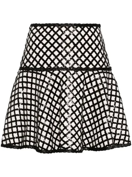 Giambattista Valli юбка с пайетками, белый