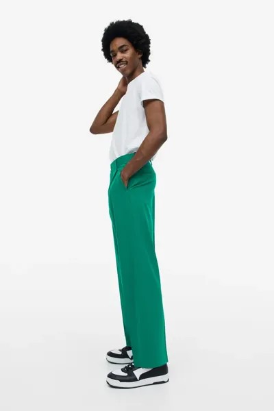 Элегантные брюки свободного кроя H&M, зеленый