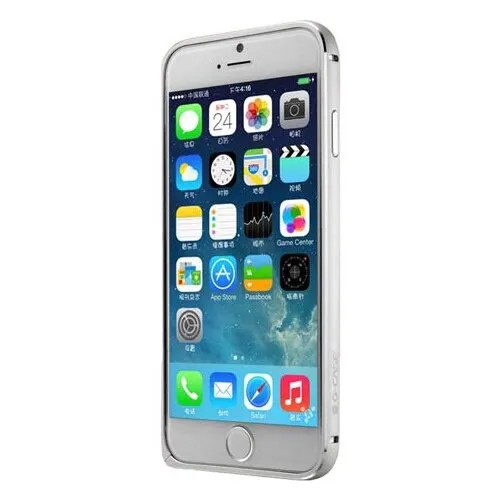 Чехол G-Case Ultra Thin Aluminium Bumper для Apple iPhone 6 (серебристый, алюминиевый)