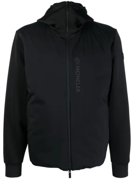 Moncler бомбер с логотипом, черный