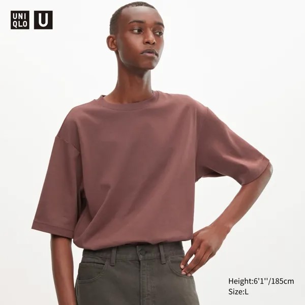 Вырез UNIQLO AIRism из хлопка большого размера с круглым вырезом  (Часть 5) Юникло