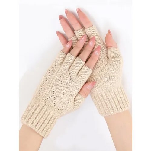 Митенки Untex, размер one size, бежевый