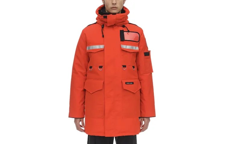 Мужской пуховик Canada Goose, оранжевый цвет