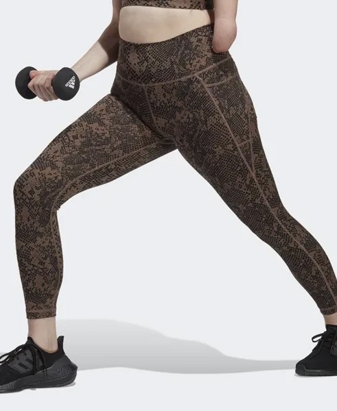 Леггинсы adidas Performance, коричневый
