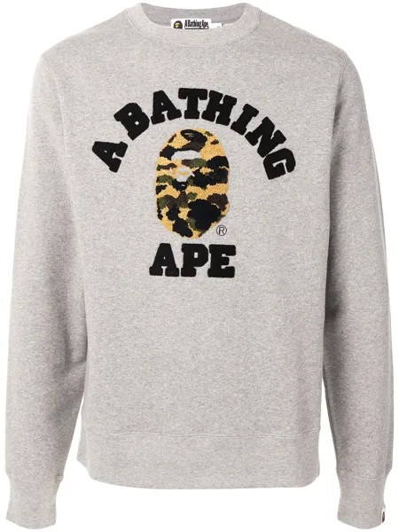 A BATHING APE® толстовка с вышитым логотипом