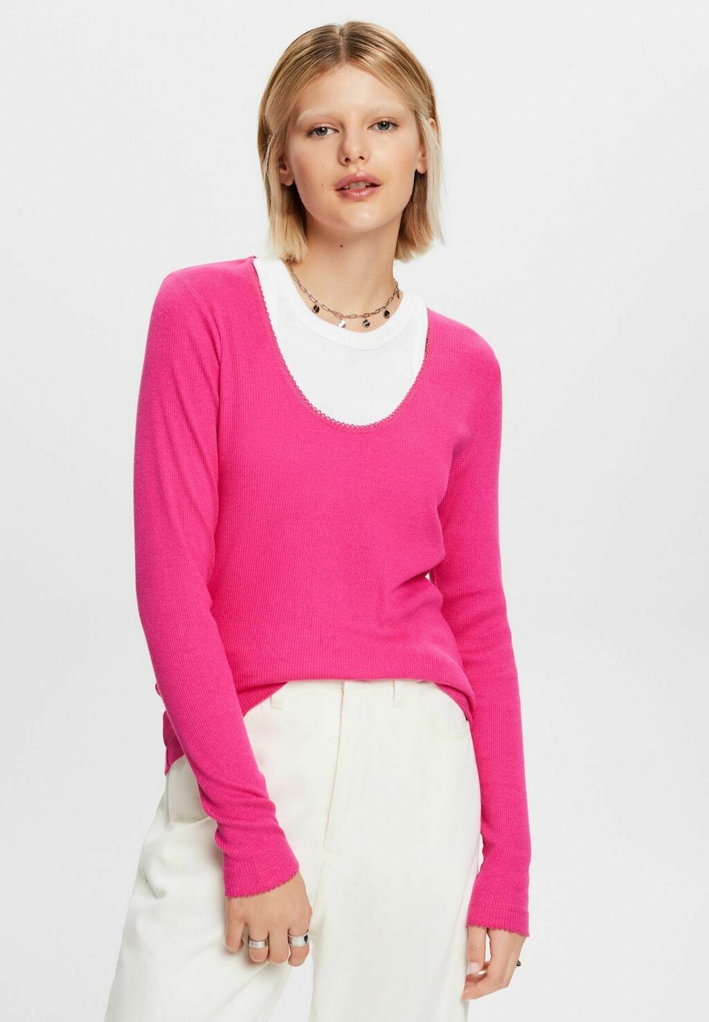 Рубашка с длинным рукавом Esprit, цвет pink fuchsia