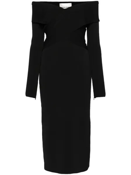 Roland Mouret платье миди с длинными рукавами, черный